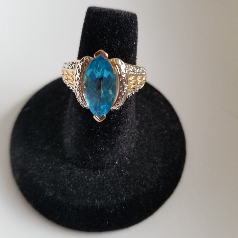 Topaz & Silver Ring -  Brand New